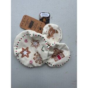 NWT Now Designs Danica Save It Christmas Gingerbread Mini Bowl Covers Set Of 3